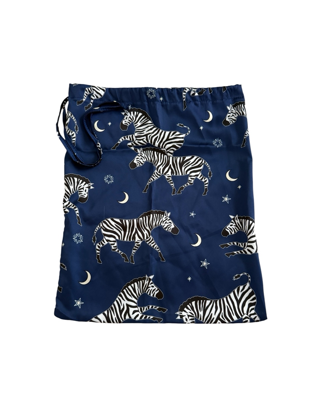 Averie Navy Zebra Drawstring Dust Bag — image 3 of 7
